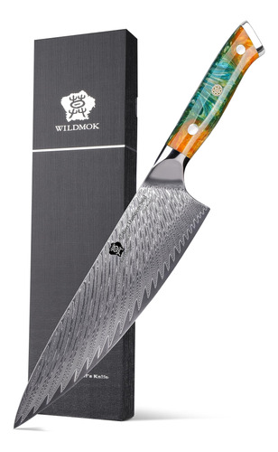 Wildmok Cuchillo De Chef, Cuchillo De Chef Japones De Acero 