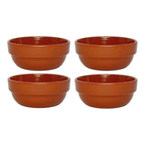 4 Cazuelas Apilable Barro Esmaltada Terracota 17cm Blum