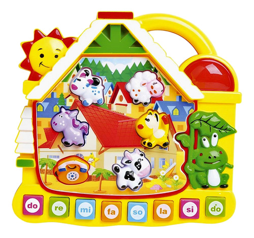 Brinquedo Infantil Educativo Sonoro Paradise Piano Colorido 