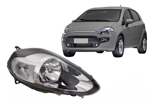 Optica P/ Fiat Punto 2013 2014 2015 2016 2017 Marco Negro