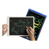 Lousa Mágica Kit 2 Infantil 12 Polegadas P/ Desenhar Tablet Cor Azul E Branco