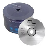 100 Midia Cd-r Virgem Multilaser C/logo 52x 700mb 80min Cdr