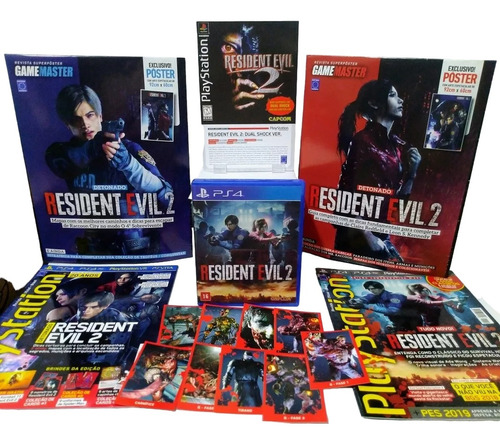 Resident Evil 2 Remake Ps4 + Cards + Pôsteres + Revistas