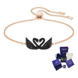 Pulsera Swarovski Iconic Swan Cisne Negro + Kit D Regalo