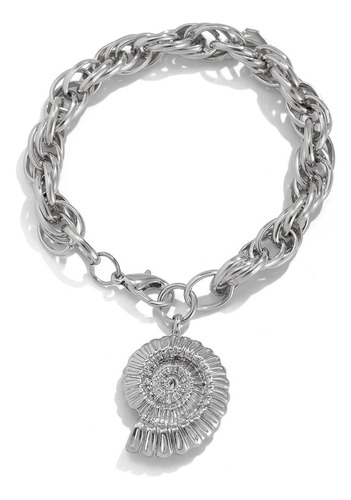 Pulseira Bijuteria Festa Luxo Caracol Corrente Charme M2957