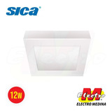 Plafon Panel Led Cuadrado 12w Calida Sica Electro Medina