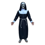 Disfraz La Monja Aterradora Demonio Valak Para Adulto Con Máscara Para Halloween 