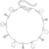 Pulsera Plata 925 De Mariposas Para Mujer Elegante Regalo