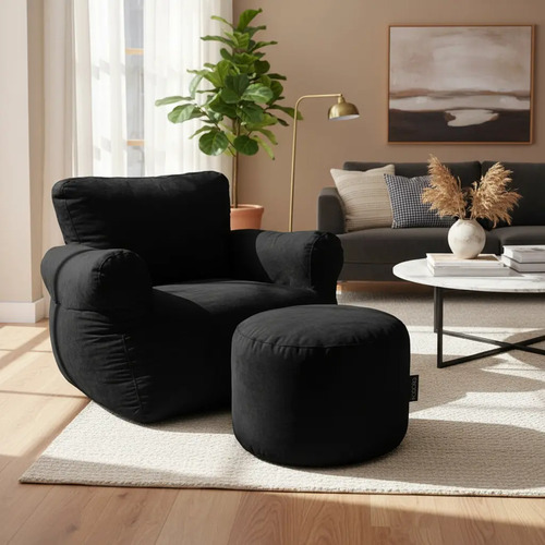 Puff Grande Sillón Individual Reposapies Taburete Adulto | Meses sin interés