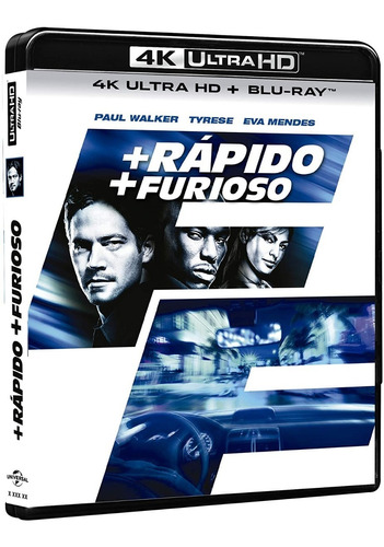 + Rápido + Furioso | 4k Ultra Hd + Blu Ray Película Nuevo