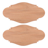 Placa Decorativa De Madera De Bambú Para Colgar En Blanco, 2