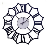 Reloj Romano De Pared - De Metal Y Vidrio - Diseño Grande