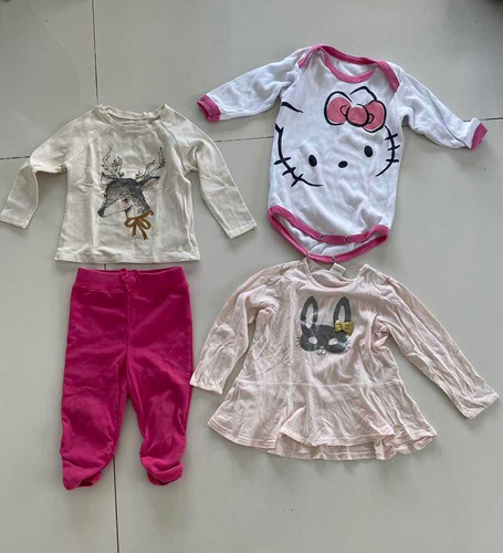 Remera Pantalon Body Niña Little Akiabara H&m Polo (pack X4)