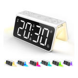 Reloj Despertador Digital Con Cargador Usb, Radio Despertado