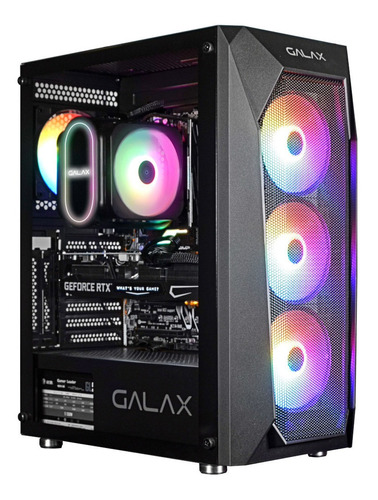 Gabinete Gamer Galax Preto Revolution Vidro 4 Coolers Argb 