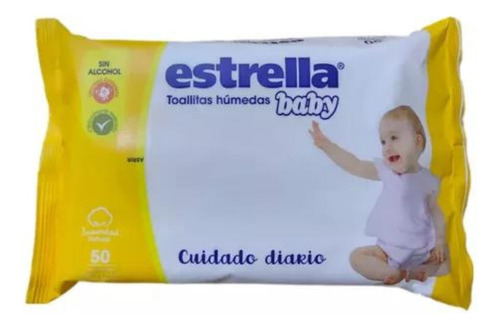 Toallitas Humedas Cuidado Diario Estrella Baby X50u