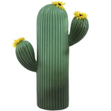 Cactus Decorativo De Cerámica C/flores Amarillas 31 Cm
