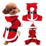 Mascota Perro Cachorro Peluche Navidad Ropa Disfraz De Santa