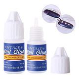 Pegamento X2 Nail Glue Para Uñas Postizas Tips Strass Gotero