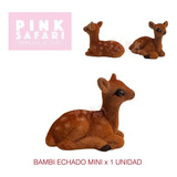 Bambi Echado Felpa Ciervo Reno Bosque Decoracion Miniatura