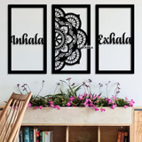 Panel Mandala 3 Pzas | Cuadro Decorativo Hogar | Madera Mdf