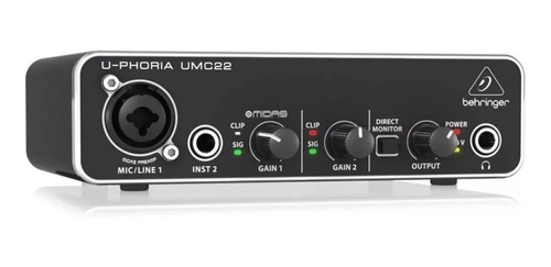 Placa De Sonido Interface Behringer Umc22 Usb U Phoria