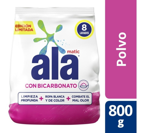 Jabon En Polvo Con Bicarbonato Matic Ala 800g