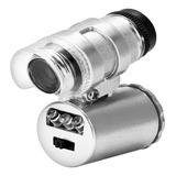 Mini Lupa Con Zoom De 60x E Iluminación Led Microscopio