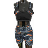 Conjunto Deportivo Mujer Lycra. Short Y Polera. Yoga, Zumba