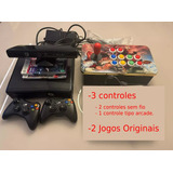 Microsoft Xbox 360 + Kinect Slim 4gb Kinect + 1 Controle Arcade
