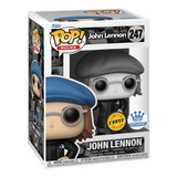 Funko Pop John Lennon #247 Funkoshop Sticker Chase B/w