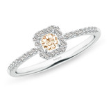 Anillo De Compromiso Amelie Joyas 14k  Diamante Champagne