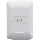 Conjunto 4x2 C/1 Tomada Usb Brilho 1,5 A Bivolt Aria Branco