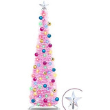 Árbol De Navidad Artificial De 6 Pies Con 30 Bolas