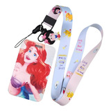 Portacredencial + Lanyard Sirenita Ariel