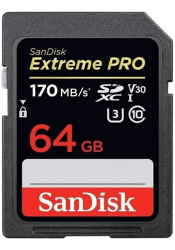 Memoria Sd Sandisk Extreme Pro 64gb 4k Clase 10 U3 200 Mbs