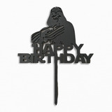 Letrero Pastel Cake Topper Happy Birthday Darth Vader Hb013