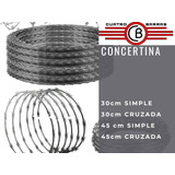 Alambre Concertina Cruzada 45cm X 10mts!