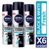 Nivea Desodorante Black & White Invisible Fresh X6