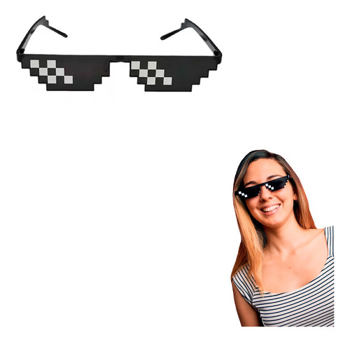 Anteojos Lentes Negros Pixelados Mosaicos Gif Meme Thug Life