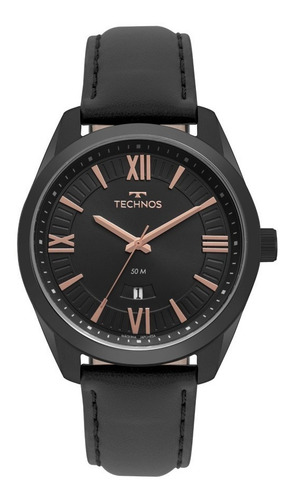 Relógio Technos Masculino Classic 2115msp/4p Preto Couro