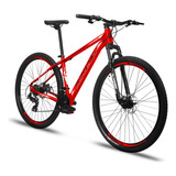 Mountain Bike Alfameq Makan Aro 29 19  24v Freios De Disco Mecânico Câmbios Index Cor Vermelho