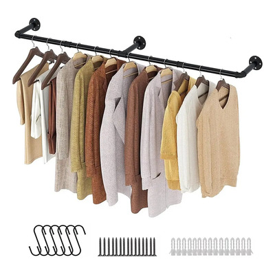 185cm Perchero Tubería Industrial Rack Vintage Ropa Colgador | Envío gratis