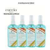 Kit C/ 4 Antbacterial Cleansing Spray Cuccio 236ml