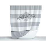 Cortina De Baño Microfibra Soft Estampado 1,80 X 1,80m Gris