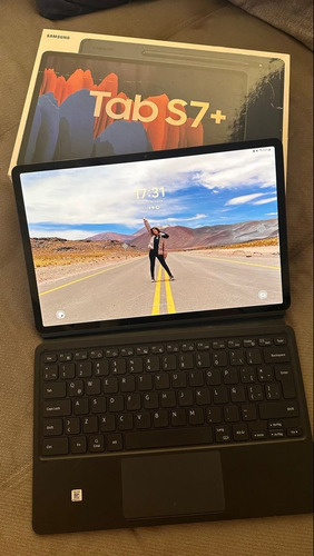 Tablet  Samsung Galaxy Tab S7+ Plus Com Capa Teclado
