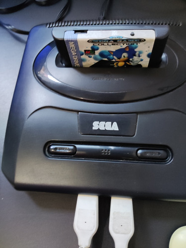 Console Mega Drive 3 +cartucho +2 Controles 6 Botoes Branco