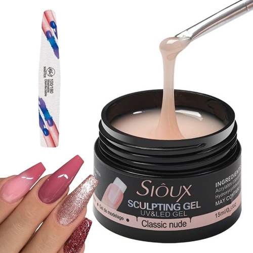 Kit 10 Gel Sioux Sculpting Led 15 Ml Modelador Profissional