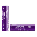 2 Baterias Vapcell 18650 3000mah 20a Vtc6a Hg2