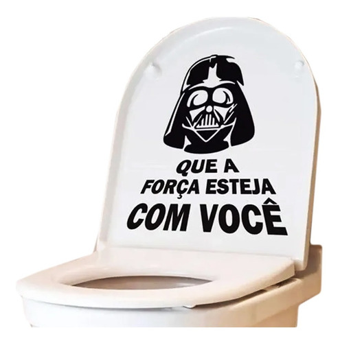 Adesivo Decorativo Banheiro E Vaso Sanitário A Força Darth